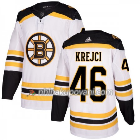 Boston Bruins Dresy David Krejci 46 Bílá 2017-2018 Adidas Authentic - Pánské